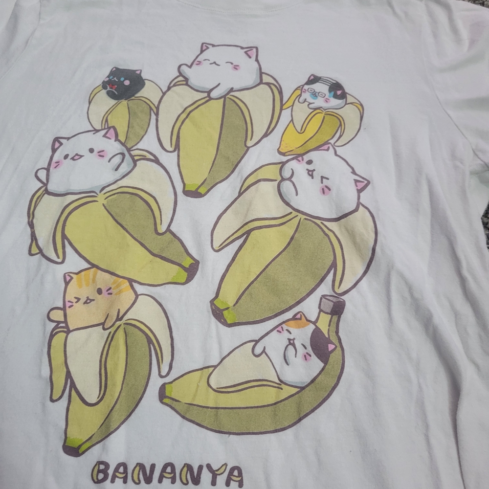 Bananya Cat Banana Graphic Tee - Light Blue - Picture 7 of 8